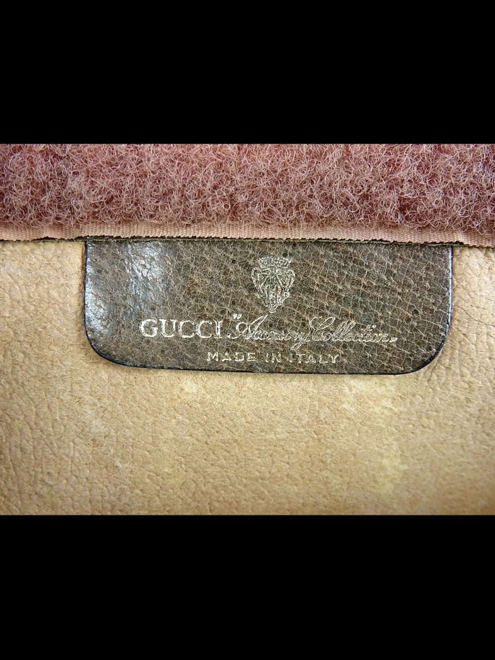 Gucci Beige GG Canvas Clutch with Green & Red Web Stripe